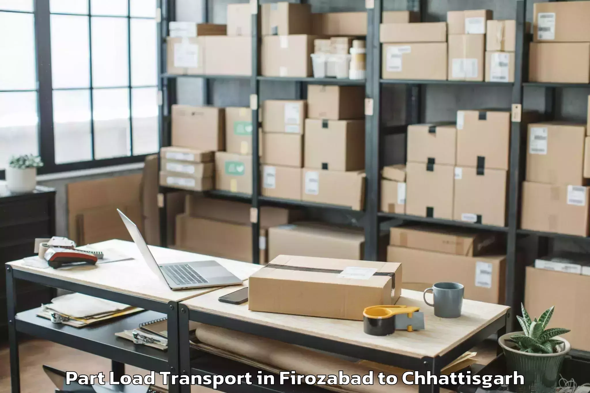 Book Firozabad to Patna Chhattisgarh Part Load Transport Online